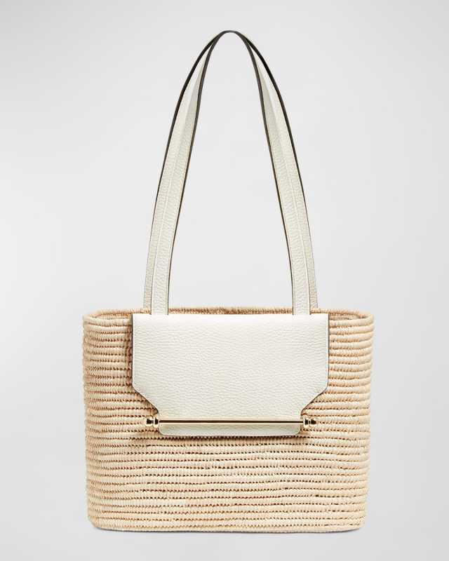 Basket Raffia & Leather Shoulder Bag